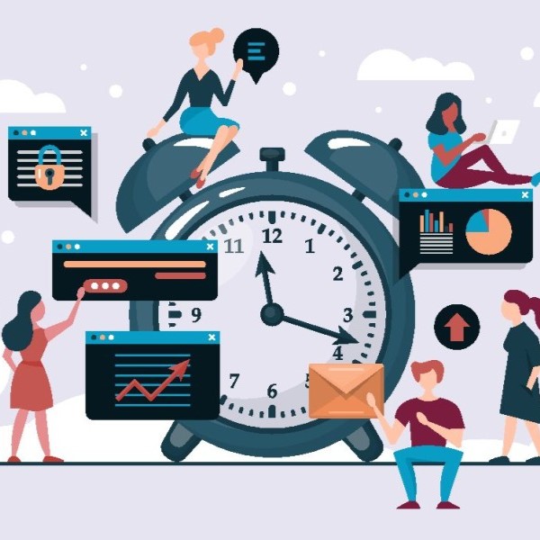 Illustration for time blocking productivity article